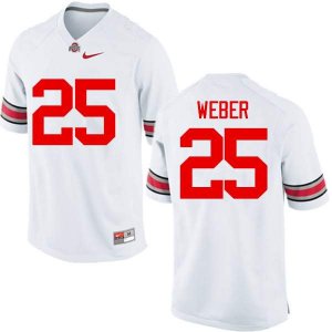 Men's Ohio State Buckeyes #25 Mike Weber White Nike NCAA College Football Jersey Latest QMT7044LH